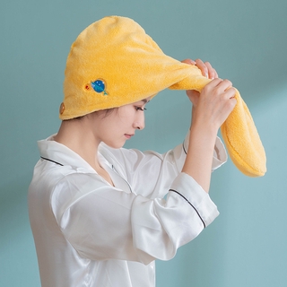 หมวกเป่าผมผู้หญิง Super Absorbent Quick-drying Cap Towel Thicken Shampoo Hat Headscarf