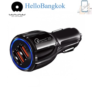 WUW C100 2USB หัวชาร์จเร็ว รถยนต์ ที่ชาร์จในรถ QC3.0 2 ช่อง USB car charger