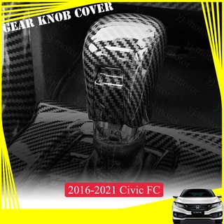 ฝาครอบเกียร์คาร์บอนไฟเบอร์ สําหรับ Honda Civic FC ปี 2016-2020 Gear Knob Cover