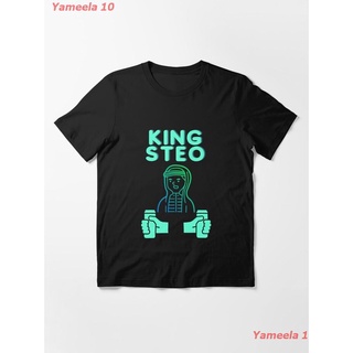 เสื้อยืดผ้าฝ้ายพิมพ์ลายขายดีKing Steo Essential T-Shirt เสื้อยืดพิมลาย เสื้อยืดผู้หญิง เสื้อยืดผู้ชาย เสื้อยืดคอกลม Over