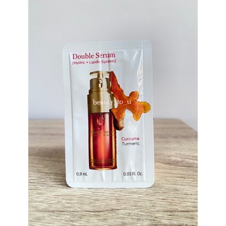 Clarins Double Serum ขนาดทดลอง 0.9ml เซรั่มผสมน้ำมัน ฟื้นบำรุงผิว