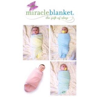 ของใหม่ Miracle Swaddle and Blanket ผ้าห่อตัวเด็กทารก ผ้าห่อตัวสำเร็จรูป คอตตอนยืด .