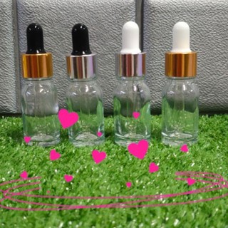 ขวดดรอปเปอร์แก้วสีใสขนาด 10 ML สินเป็นแพค แพ็คละ 10 ชิ้น