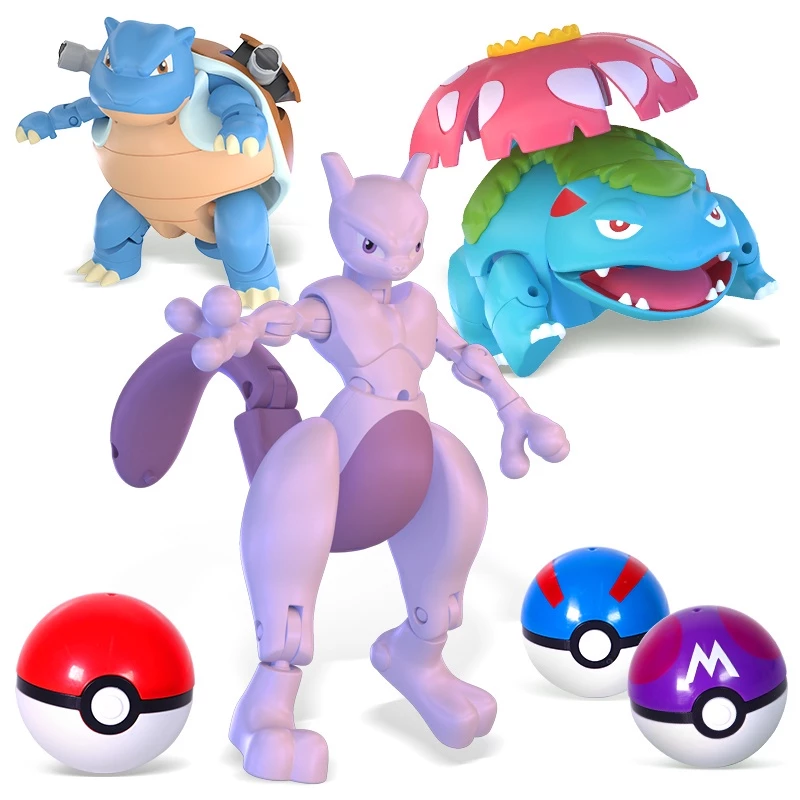 Pokemon โปเกบอล Pikachu Charizard Mewtwo Eevee Lunala Action Figure Pokeball ของเล่นสําหรับเด็ก thumbnail 8