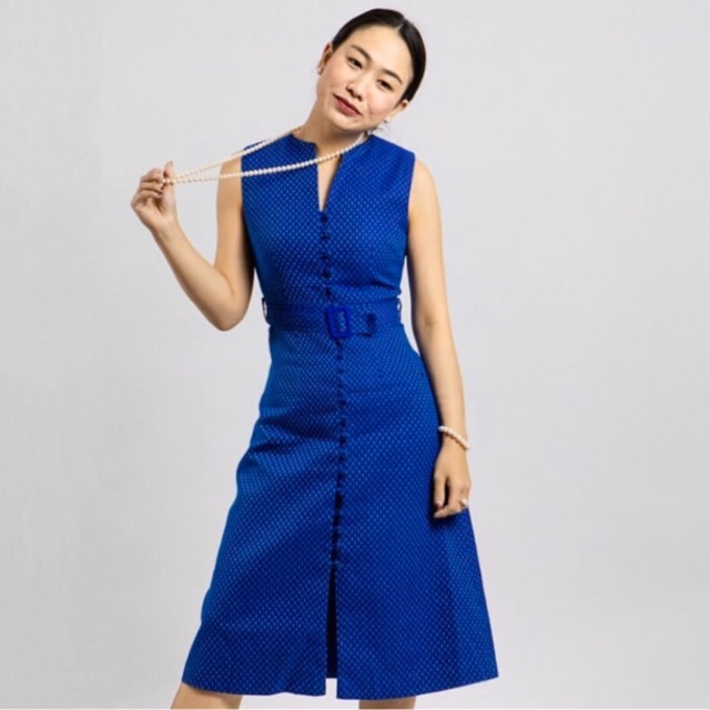 Patra Darin Dress ชุดเดรส ดาริน ผ้าอินเดีย Blueberry Blue
