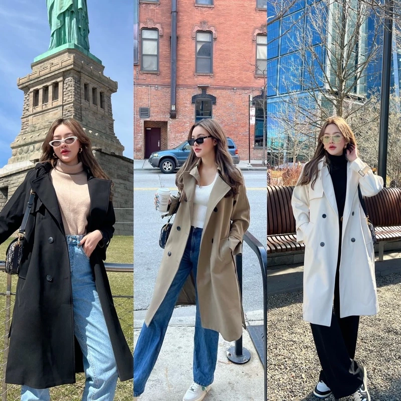 MALIMAYS - Bean Trench Coat เสื้อโค้ททรงยาว