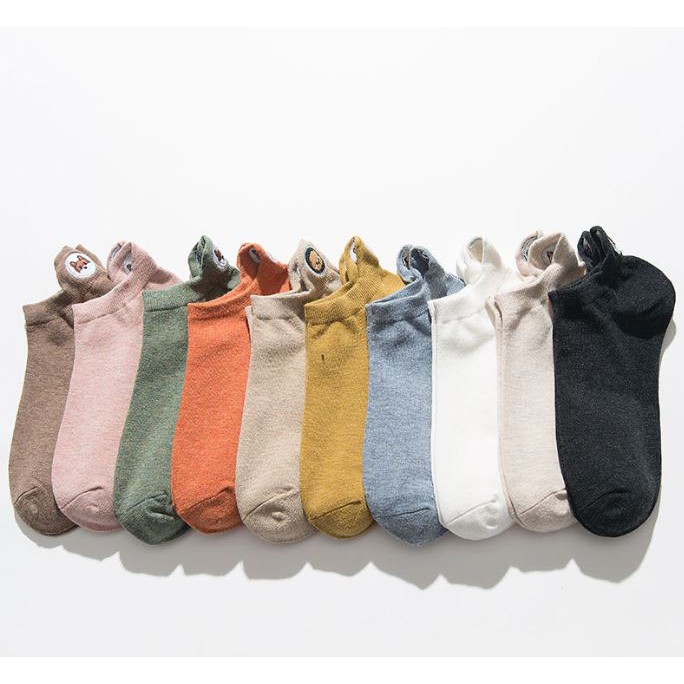 ถุงเท้าหมาน้อย งานปักมี 10 สี เนื้อนุ่ม สุดน่ารัก รูปที่ 3