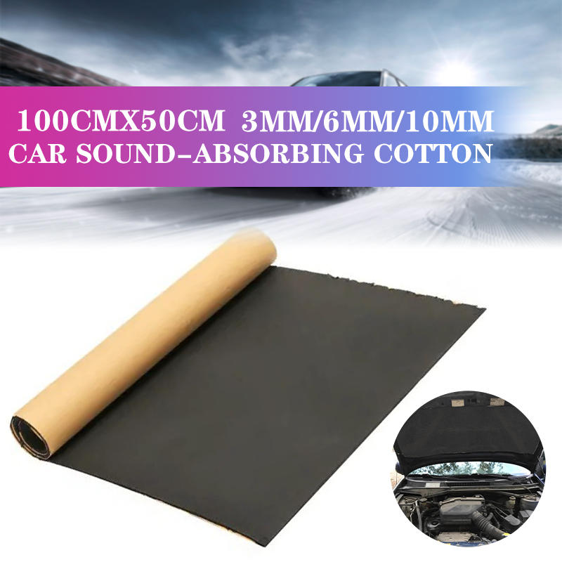 100 ซม.x50 ซม.3 มม./6 มม./10 มม.รถ Sound Proofing Deadening รถบรรทุก Anti-noise ฉนวนกันเสียงผ้าฝ้ายความร้อนปิดโฟมเซลล์