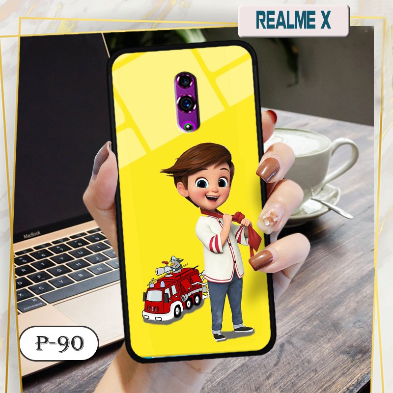 Realme X- ✺ Glass Case - รูปภาพน ่ ารัก