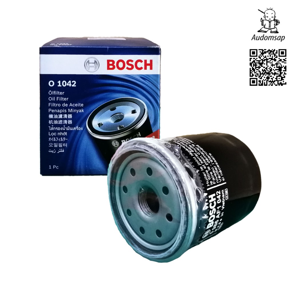 ไส้กรองน้ำมันเครื่อง Bosch 0986AF1042 สำหรับ Toyota Hilux Revo ทุกรุ่น