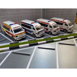 โมเดลรถเหล็ก Majorette hiace 1:64 รถพยาบาล