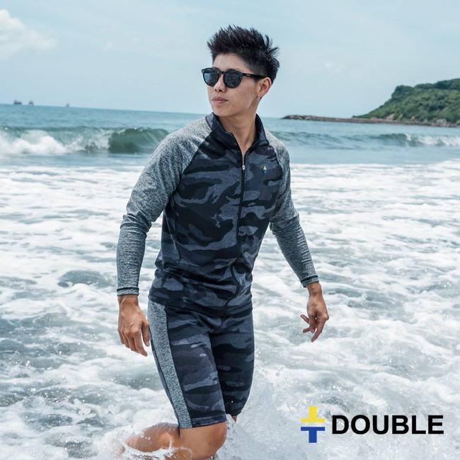 D67DoubleZipper Chest Binder พร้อมชุดว่ายน้ําป้องกัน Abrasion ZIP 防磨丝衣