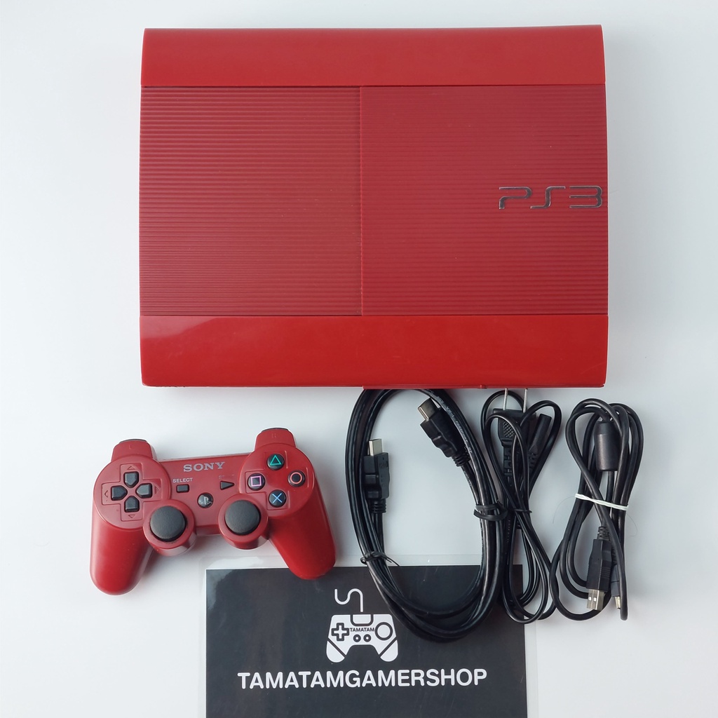 เครื่องเกมPS3 Superslim500GB สะสมสีแดงScarlet Red PS3สีแดง PS3แปลงแล้วหายาก เครื่องps3 game ผ่อน0%