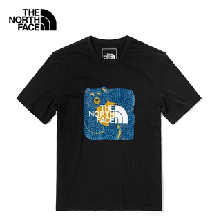 เสื้อยืดผ้าฝ้ายUU street THE NORTH FACE S/S BEAR GRAPHIC TEE - AP - TNF BLACK เสื้อยืดแขนสั้น ผ้าฝ้ายแท้L XL  XXL 3XL