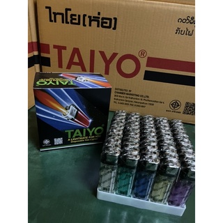 ไฟแช๊กไทโย TAIYO สีดำ รุ่นห่อพลาสติก เป็นลัง