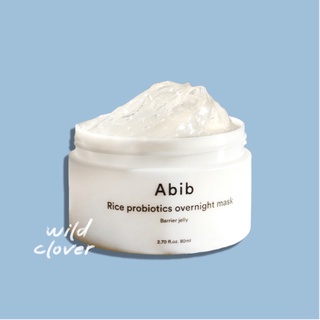 🍀 ABIB : แท้พร้อมส่ง rice probiotics overnight mask barrier jelly 80ml sleep sleeping มาสก์