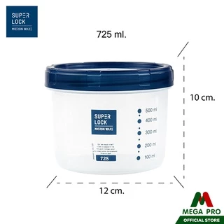 Megapro - Super Lock โหลกลม โหลกลมฝาน้ำเงิน แถมช้อน กระปุกน้ำตาล โหลใส่เครื่องปรุง