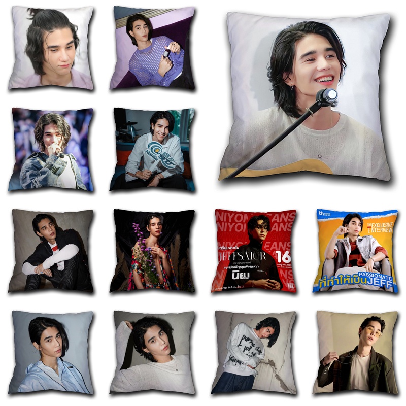 Jeff Satur ปลอกหมอน ผ้าโพลีเอสเตอร์ ลาย Kim Theerapanyakul Played By Worakomol Satoe สําหรับตกแต่งบ้