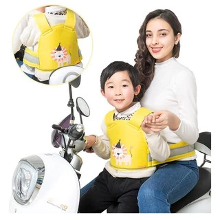 เข็มขัดนิรภัย สายรัดนิรภัยเด็ก สำหรับรถมอเตอร์ไซค์ จักรยาน สีแถบสะท้อนแสงตอนกลางคืน สินค้า12แบบ