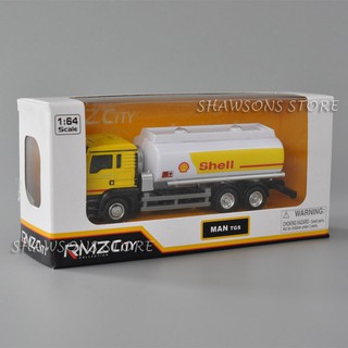 โมเดลรถถัง รถถัง ถังน้ํามันเชื้อเพลิง โลหะ ขนาดเล็ก สเกล 1:64 Man TGS Tank Truck Shell Fuel Tanker Miniature Replica