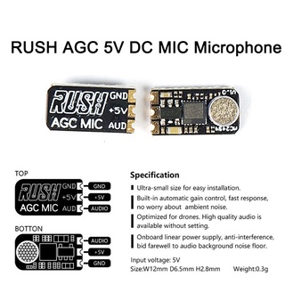 Rush AGC ไมโครโฟน 5V DC สําหรับโดรนบังคับ RUSH TANK Mini FPV VTX