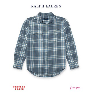 RALPH LAUREN PLAID COTTON TWILL WORKSHERT (BOY SIZE 8-20)