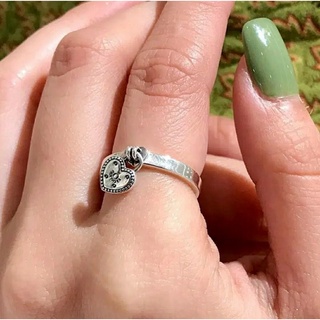 (ของแท้100%)Pandora  silver  ring**แหวนโลโก้หัวใจ