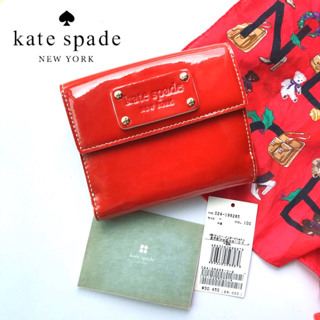 กระเป๋าสตางค์สีแดง Kate Spade NEWYORK แท้