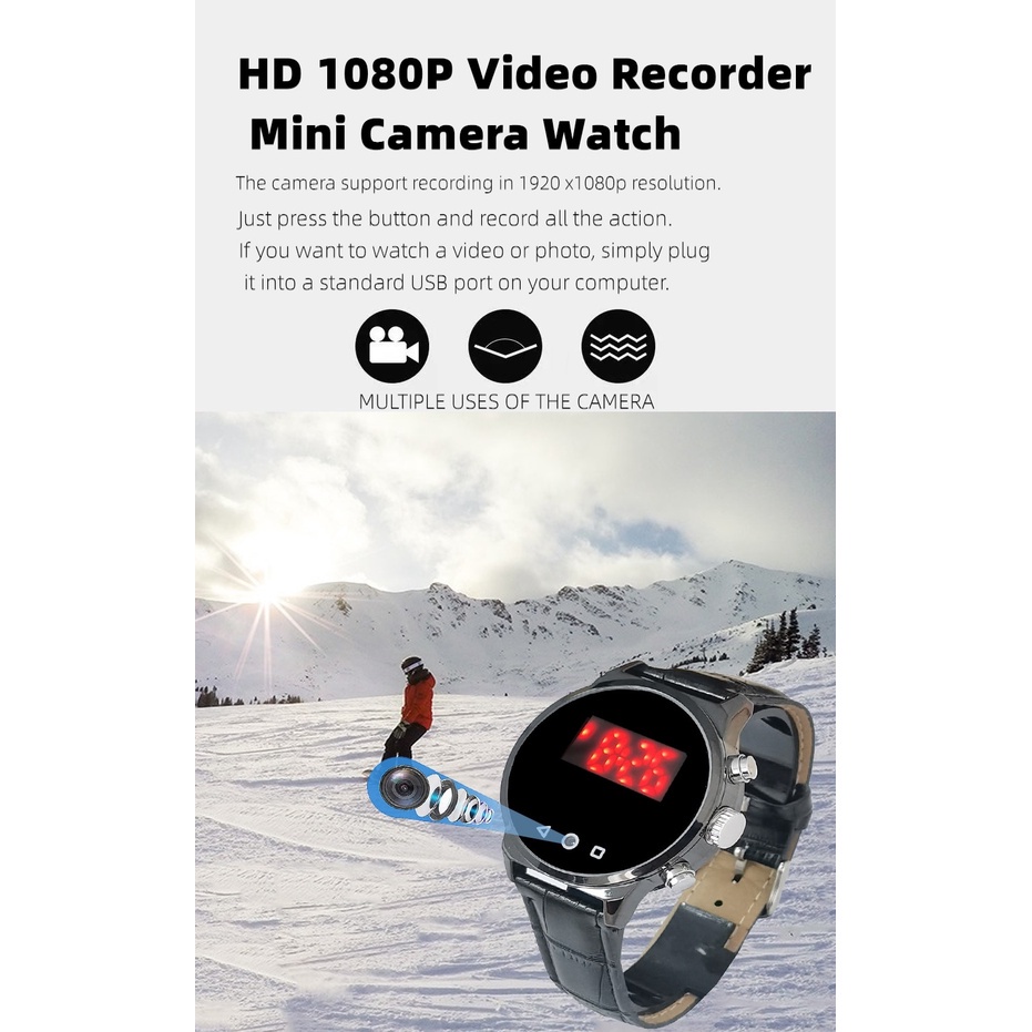 Luxury High Quality 1080P Mini Camera Smart Watch Motion Detection ...
