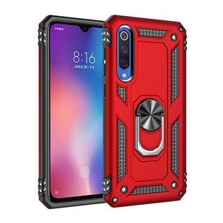 เคสโทรศัพท์มือถือ PC แข็ง กันกระแทก พร้อมแหวนนิ้ว หลากสี สําหรับ Xiaomi Mi 9 SE Xiomi Mi9SE