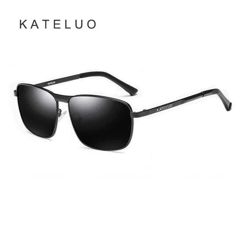 [พร้อมกล่อง] Kateluo 63728 แว่นตากันแดด เลนส์โพลาไรซ์ ป้องกันรังสี UV400 แบรนด์แฟชั่น เดินทาง ขับรถ สําหรับผู้ชาย และผู้หญิง