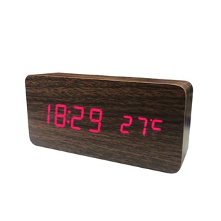 Chaixing Home นาฬิกาตั้งโต๊ะดิจิตอลลายไม้ Size L KASSA HOME รุ่น G31843002