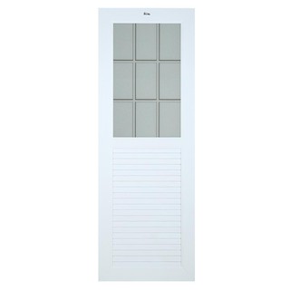 ประตูห้องน้ำ ชุดประตูห้องน้ำ UPVC ASARA G932 70X200 ซม. สีขาว พร้อมวงกบ ประตู วงกบ ประตู หน้าต่าง UPVC BATHROOM DOOR WIT