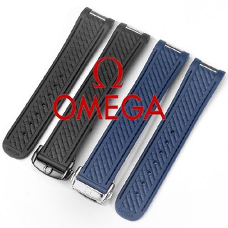 band สาย❡✽﹍นาฬิกาข้อมือ Omega Seamaster 300 พร้อมเข็มทองแท้ AT150 สีฟ้าเข็มกัปตัน Hornet สายกอล์ฟ