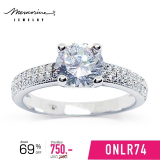 Memorine Jewelry แหวนเงินแท้ 925 ฝังเพชรสวิส(CZ) : ONLR74