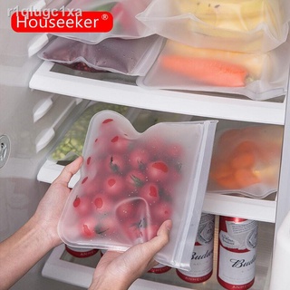 [Houseeker EVA Reusable Preservation Bag Fruit Vegetable Sealed Bag Fridge Food Storage Ziplock Bag,Houseeker EVA Reusab