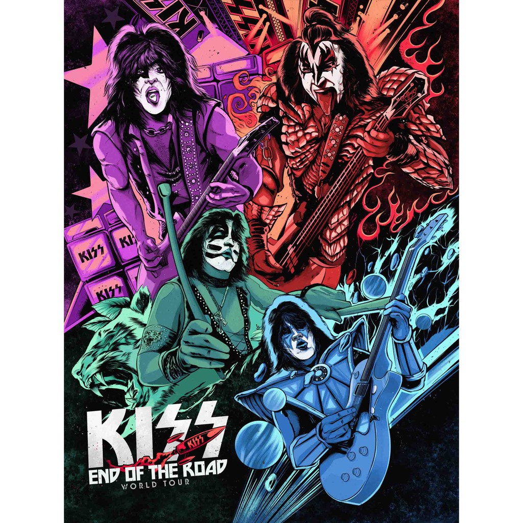 โปสเตอร์ วงKiss Band วงคิส Rock Poster รูปภาพติดห้อง ตกแต่งผนัง โปสเตอร์วงดนตรี โปสเตอร์ติดผนัง โปสเ