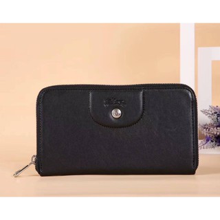 Longchamp cuir zippy wallet Color : Noir 001