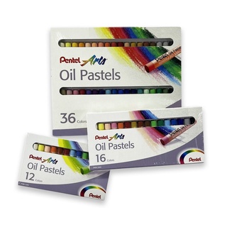 สีชอร์ค เพนเทล ( Pentel ) Oil Pastels 12, 16, 36, เเละ 50 สี