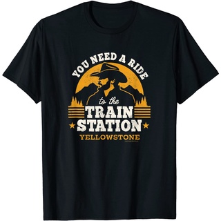 T-shirt  เสื้อยืดแขนสั้นลําลอง พิมพ์ลาย Yellowstone You Need a Ride to the Train Station แฟชั่นสําหรับผู้ชายS-5XL