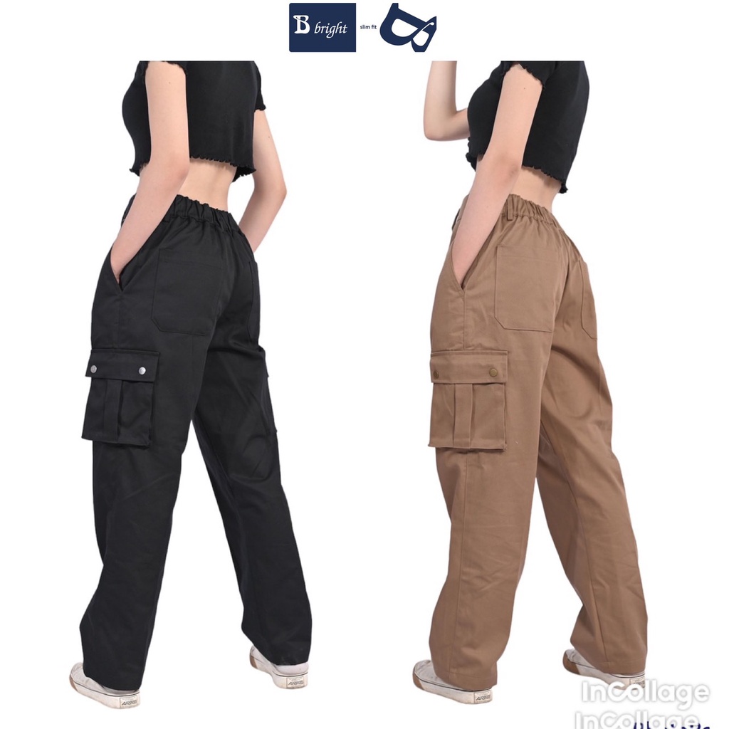 B Bright - กางเกงคาร์โก้แฟชั่นสําหรับบุรุษและสตรี