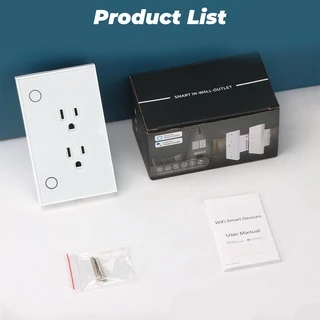 Tuya สมาร์ทปลั๊กฝังผนัง Wi-Fi/Zigbee เปิดปิด ตั้งเวลาผ่านแอป (801) รองรับ Google Home/Alexa-Wall Socket