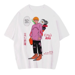 เสื้อยืด พิมพ์ลายอนิเมะรถยนต์ PSYCHO 100 REIGEN ARATAKA VINTAGE TEE โอเวอร์ไซซ์ สีขาว