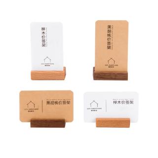 ST❀Wooden Numbers Photo Display Stand Business Card Holder Name Memo Clips Office Desk Dinner