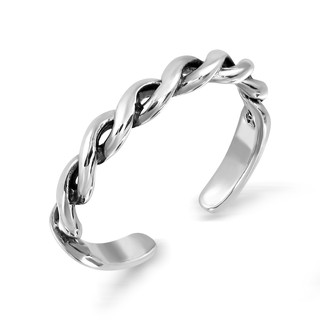 MachuSilver แหวนนิ้วเท้าเงินแท้ 925 Sterling Silver ลายเชือกบิด พร้อมถุงกำมะหยี่ /MC12212