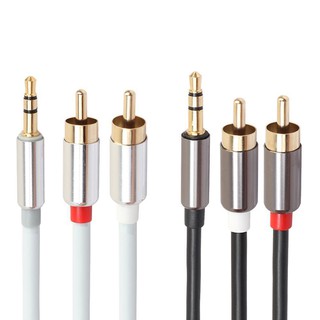 (1เมตร)3.5mm Male to 2RCA Audio Stereo Y Splitter Cable For Tablet PC