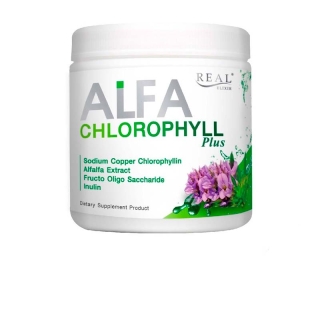Real Elixir Alfa Chlorophyll Plus ( คลอโรฟิลล์ ) บรรจุ 100 กรัม สำหรับล้างพิษ ลำไส้สะอาด