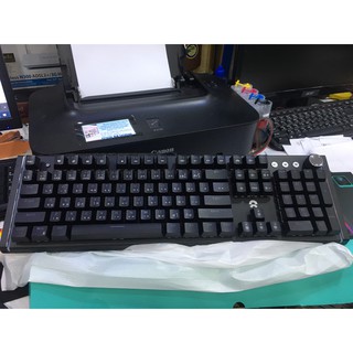 คีบอร์ด  oker k420 RGB BACKLIT  มีไฟทะลุตัวหนังสือ ( blue switch )