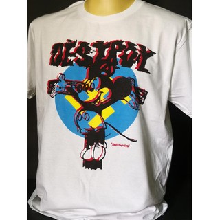 เสื้อวงนำเข้า Seditionaries Destroy Crucifix Mickey Sex Pistols Anarchy Anti Hero Punk Rock Retro Style Vintage