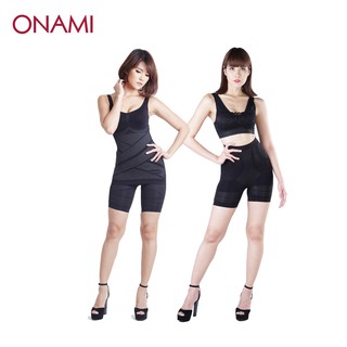 Onami X Slender สีดำ 1 ชุด(เสื้อกล้าม+กางเกงขาสั้น)  แถม Onami Fit bra สีดำ 1 ชุด